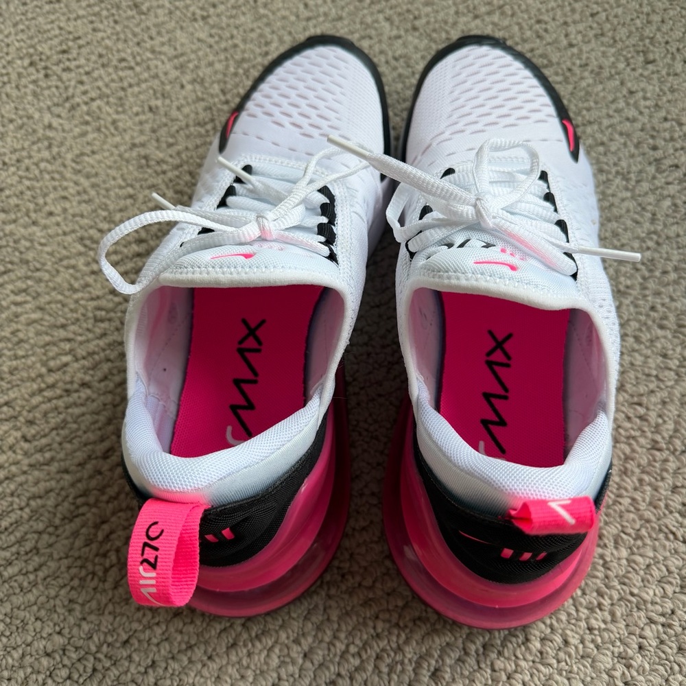 Nike Air Max 270 White with Pink and Black Accents - Picture 4 of 8
